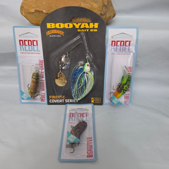 Booyah Other - Booyah Rebel Fishing Lures Lot 4 Multi Bait Creek Catching Spinnerbait Crankbait
